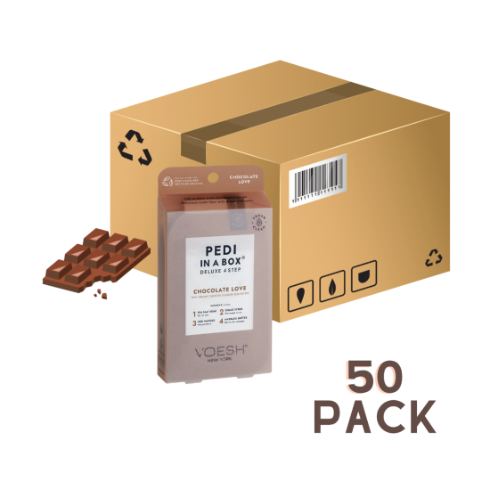 VOESH Deluxe Pedicure 4 Step - Chocolate Love - Case of 50
