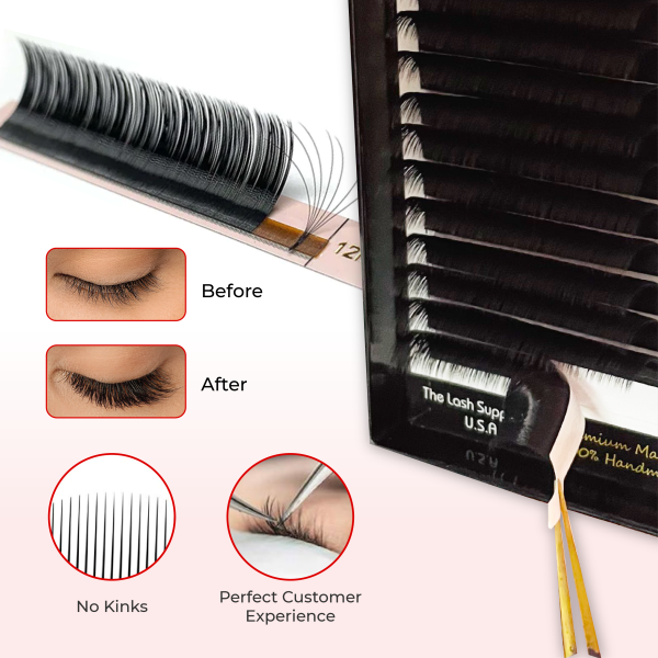 Magic Lash (Easy Fan - Self Fanning Lashes) - D - 8mm