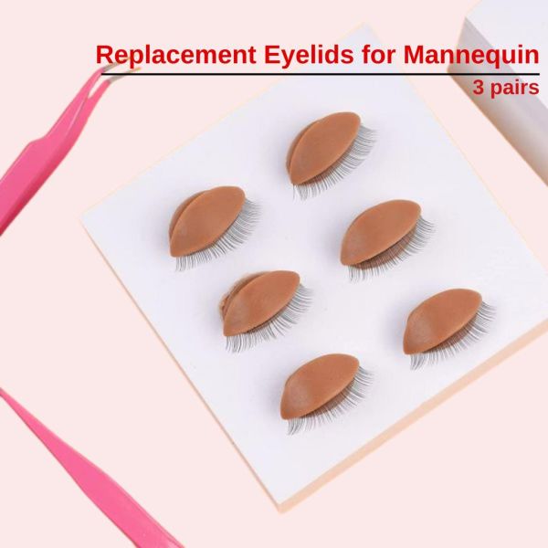 Replacement Eyelids for Mannequin (3 pairs)