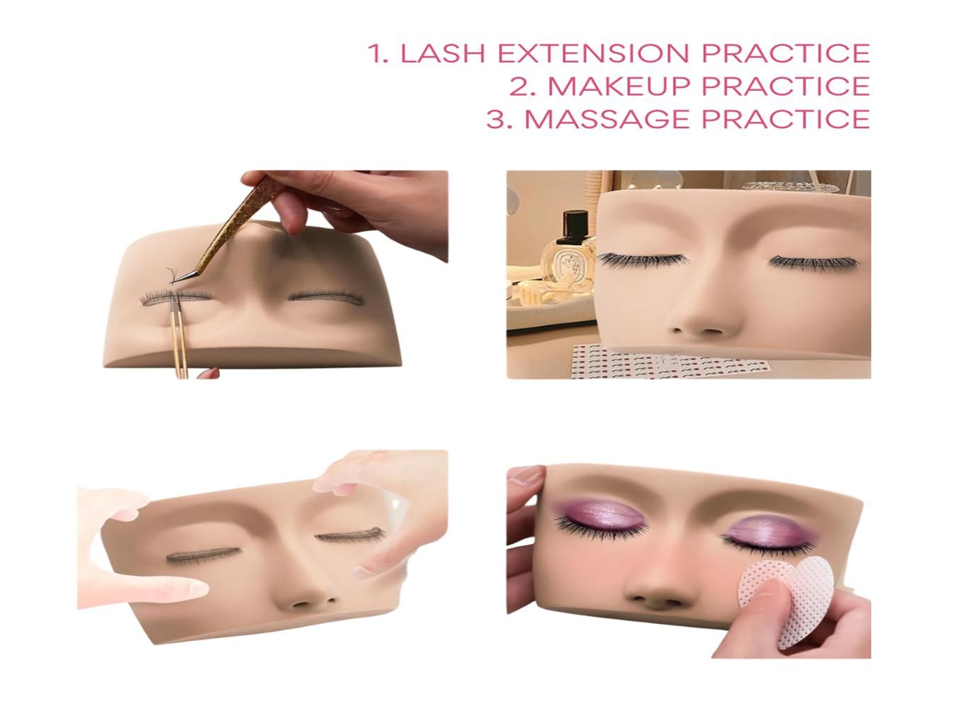 3 Lash Layers Mannequin Head