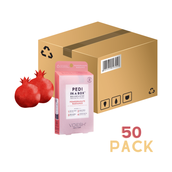 VOESH Deluxe Pedicure 4 Step - Pomegranate Radiance - Case of 50