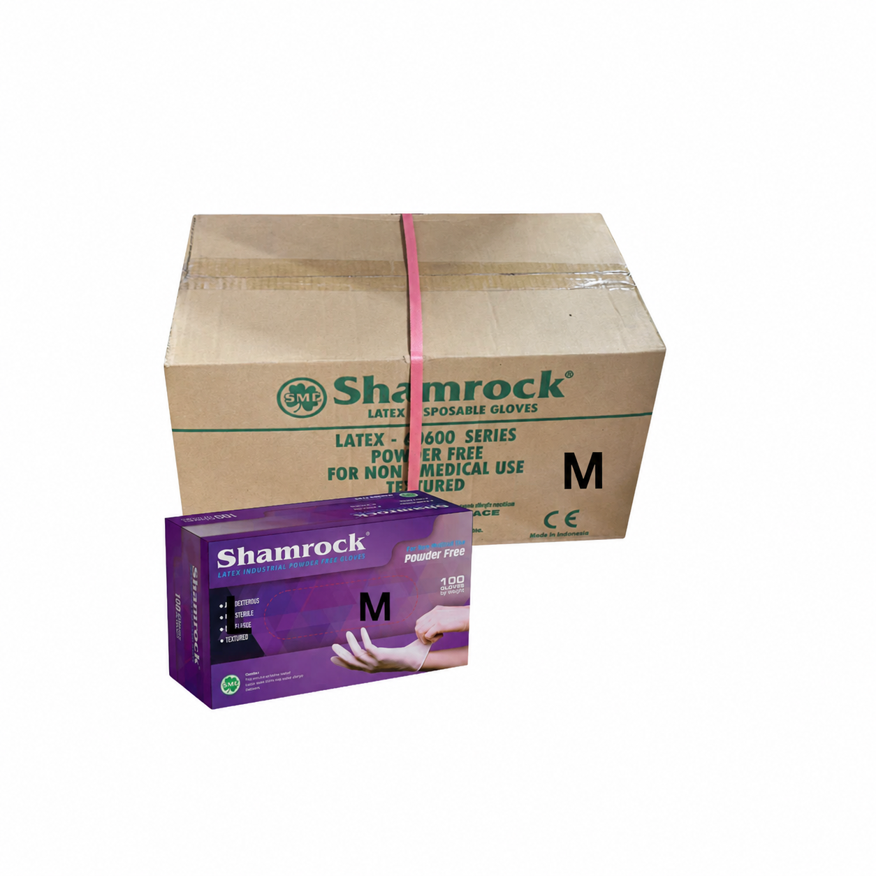 Shamrock Gloves Latex Powder Free - Size S - Case of 10 Boxes