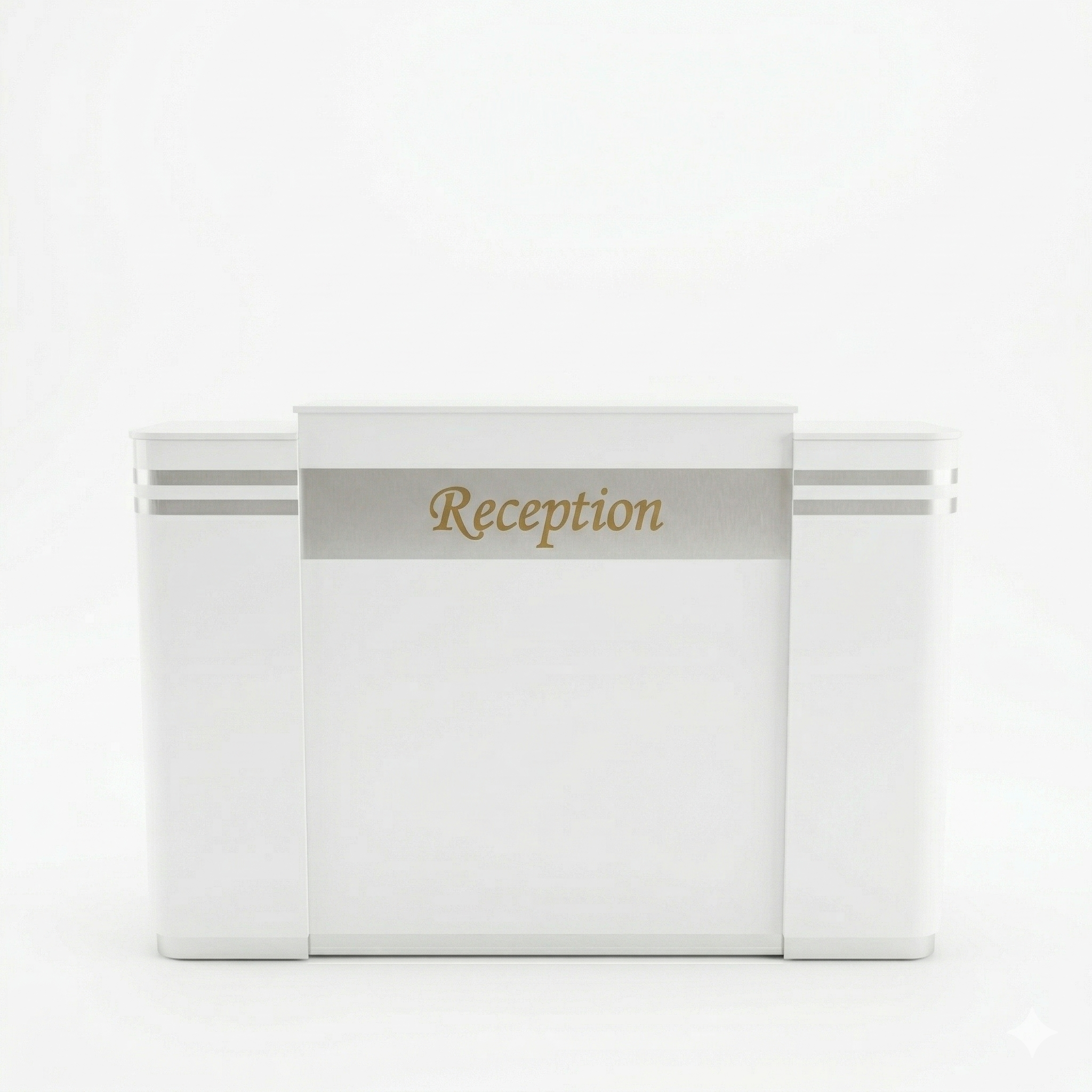 Reception Desk - RWSSL01 - White Shiney Silver