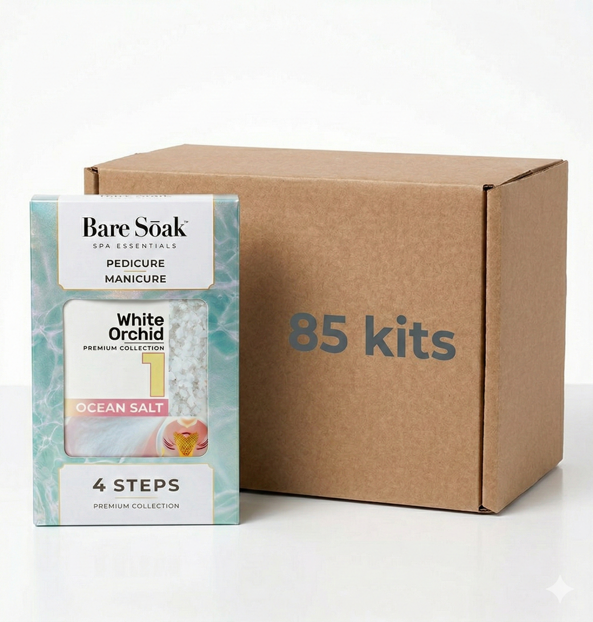 BareSoak 4 Steps Collagen - White Orchid - Master of 85 kits - New