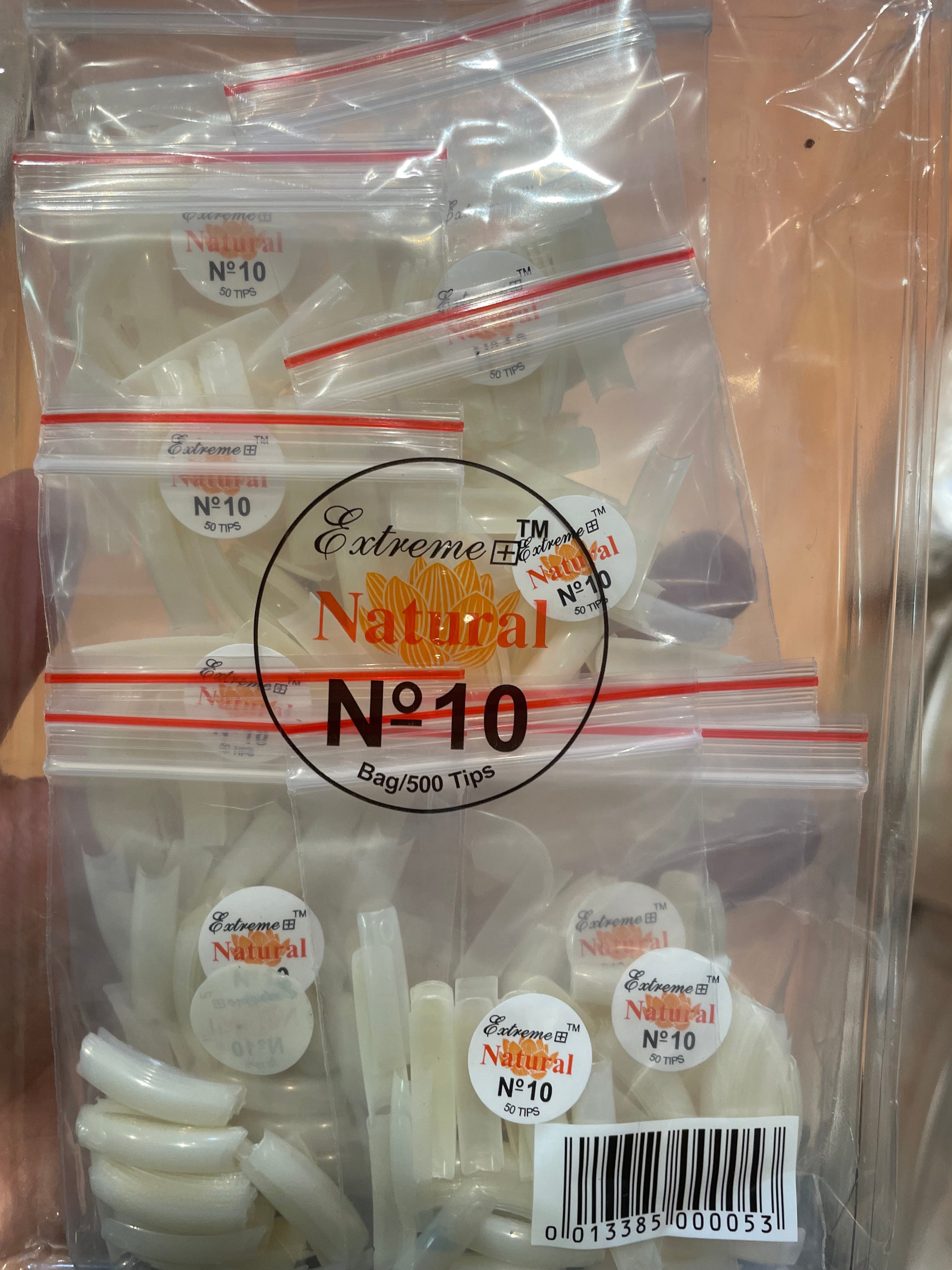 EXTREME+ Natural Tips # 10 - bag/500 Tips