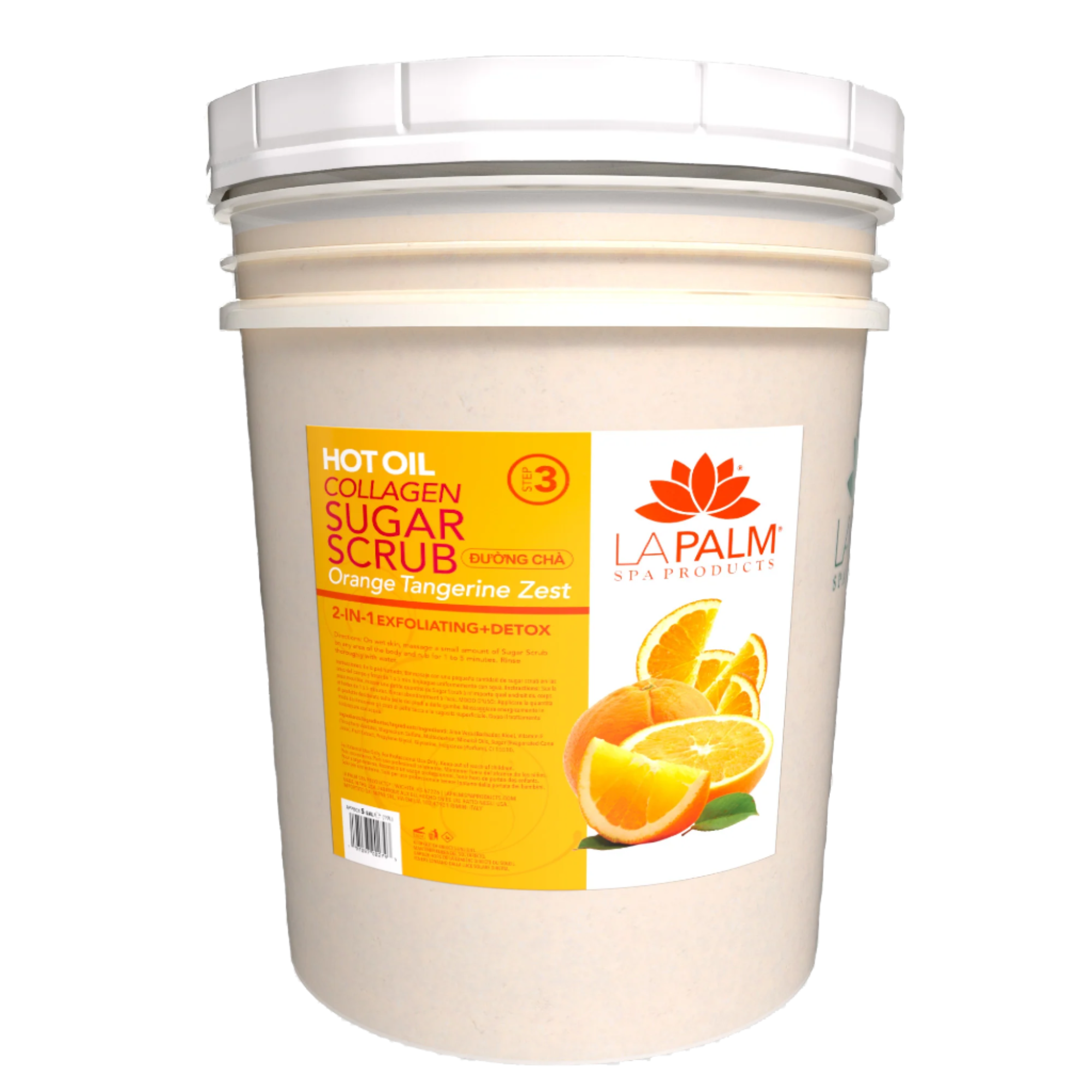 La Palm Hot Oil Sugar Scrub Bucket - Orange