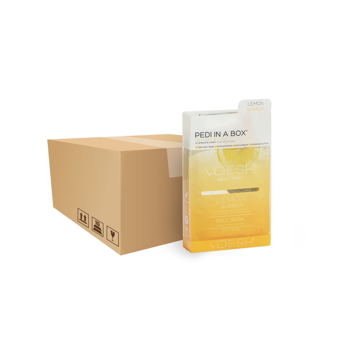 VOESH Deluxe Pedicure 4 Step - Lemon - Case of 50