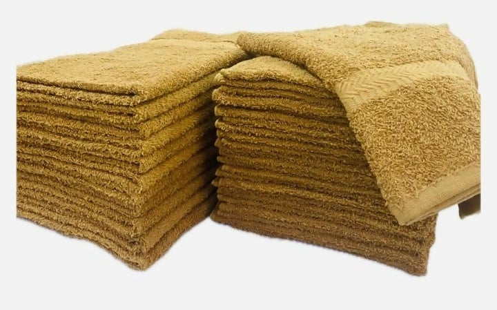 Nail Salon Towels - Light Brown / 16x27 / 100% Cotton, 3LBS per dozen