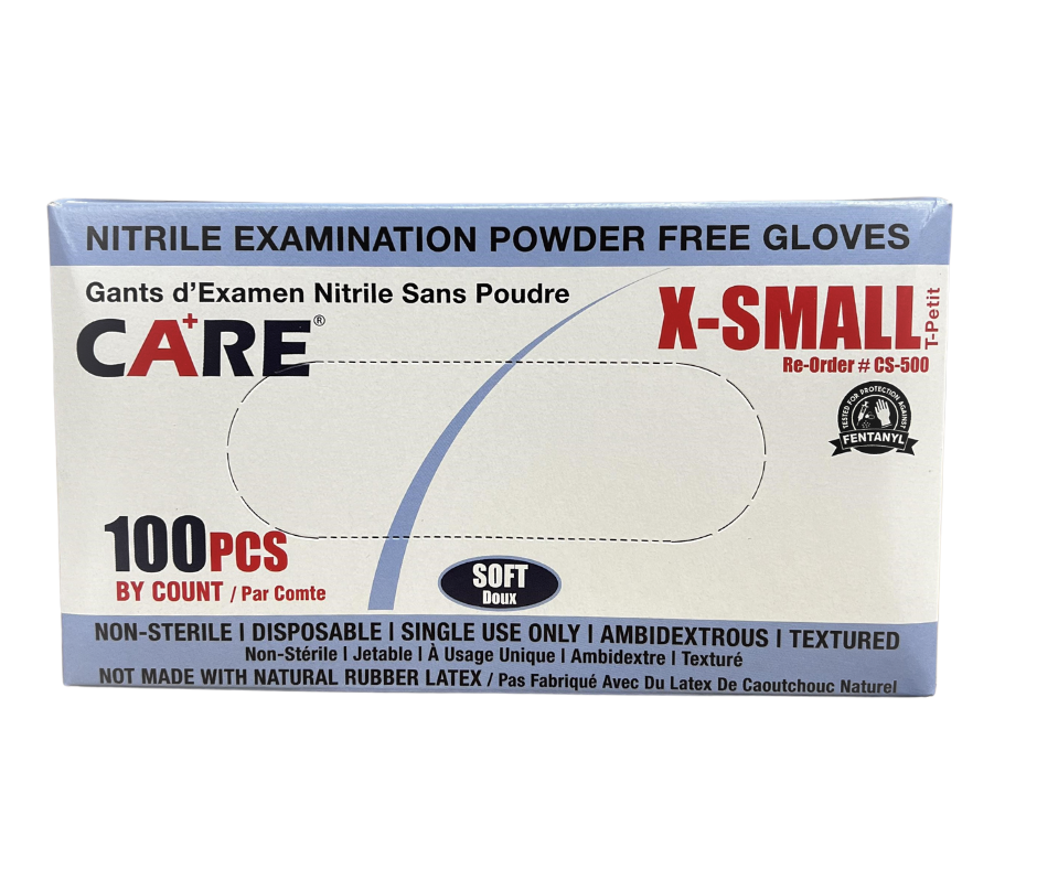 GLOVE CARE Powder Free Nitrile Gloves Size XSmall - Box