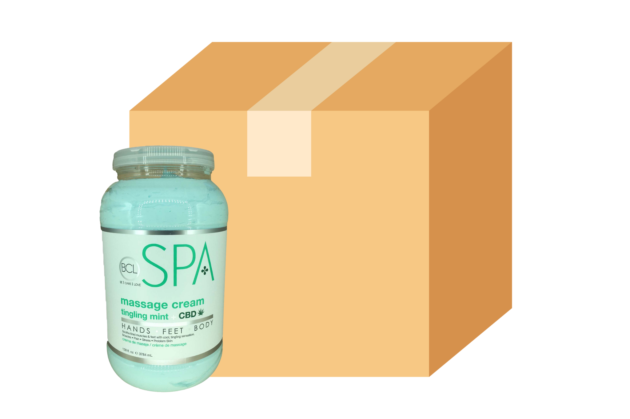BCL Spa Massage Cream Tingling Mint (128 oz)