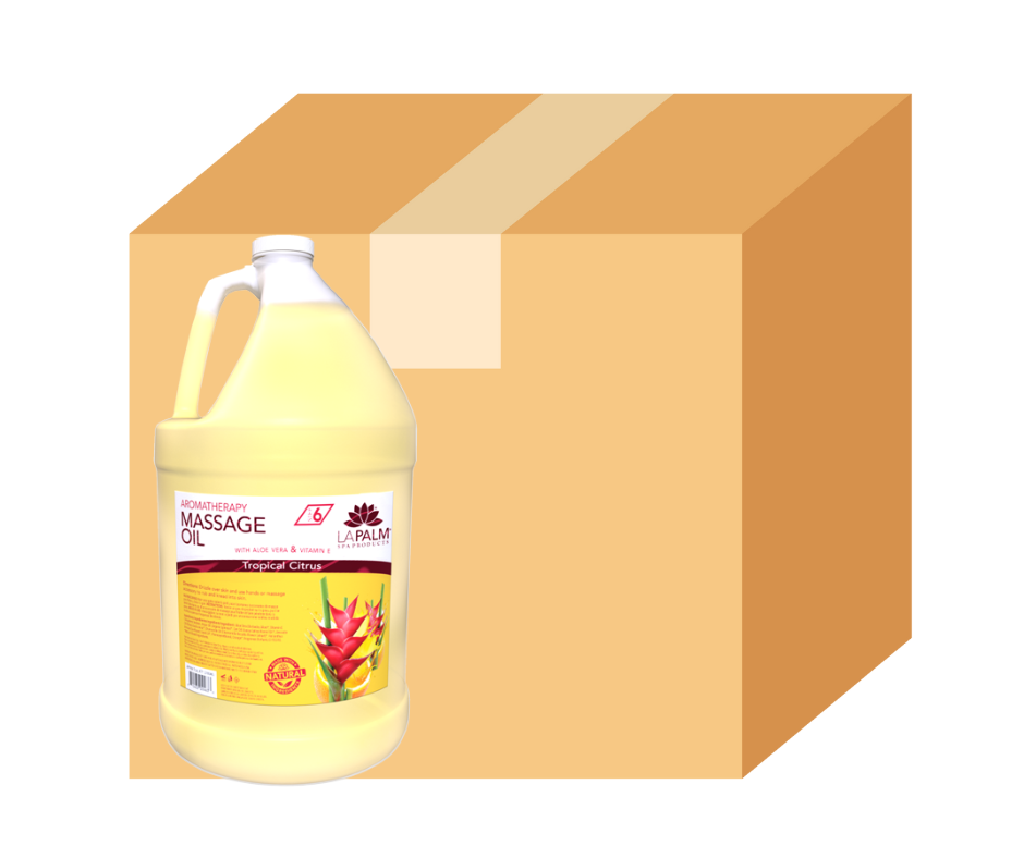 La Palm - Massage Oil - Tropical Citrus - Case of 4