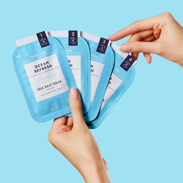 VOESH Deluxe Pedicure 4 Step - Ocean Refresh - Case of 50