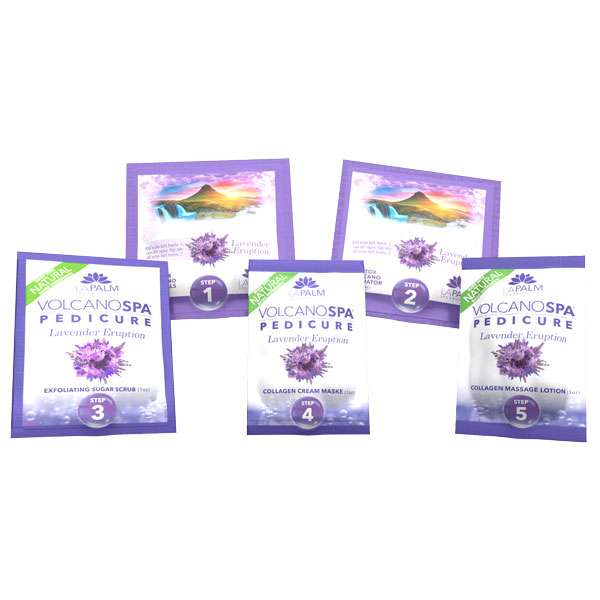 La Palm Volcano Deluxe Pedicure 5 Step - Lavender Eruption - Kit
