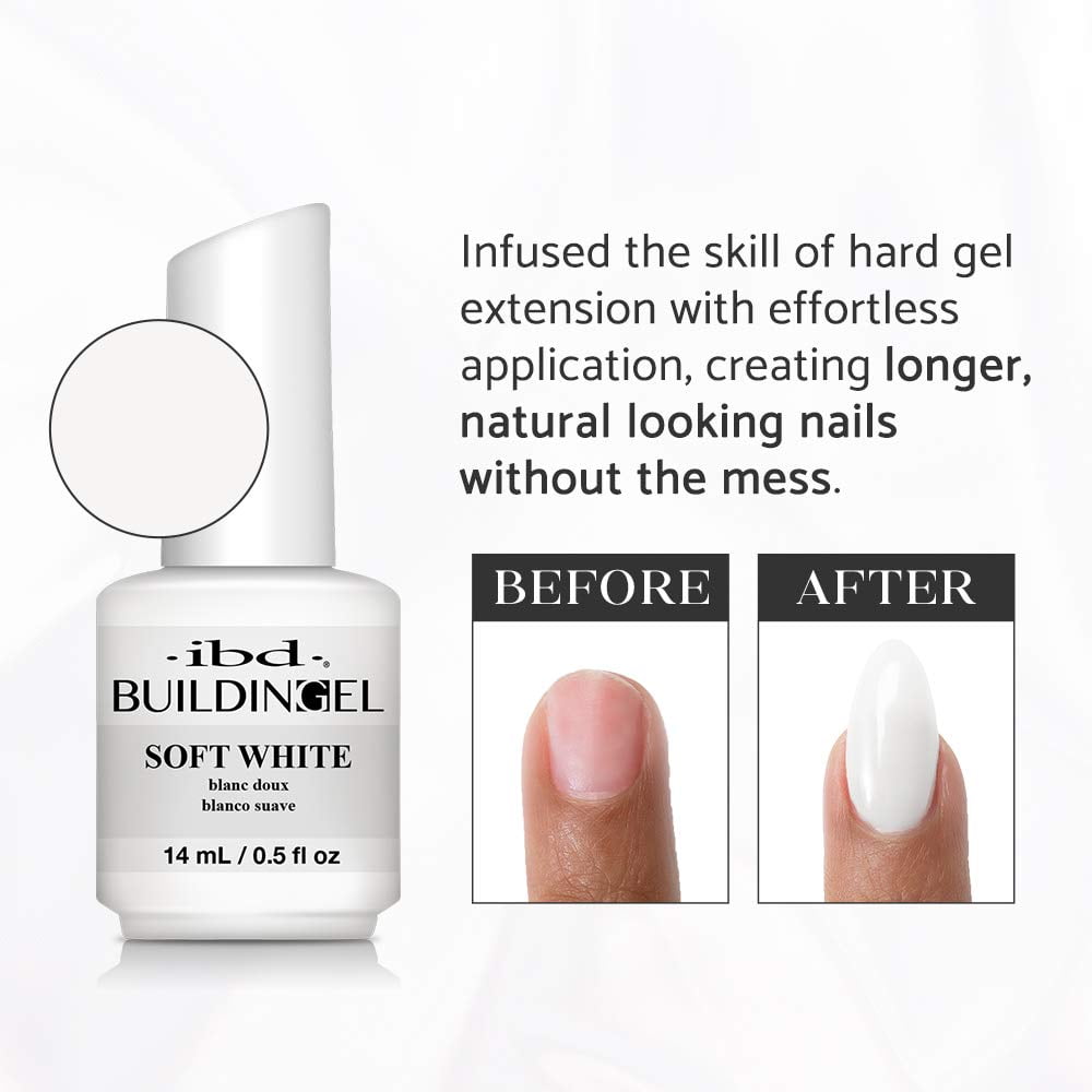 IBD Building Gel Soft White (Bottle) 0.5 oz
