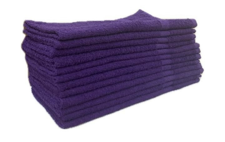 Nail Salon Towels - Purple - 100% Cotton, 3LBS per dozen