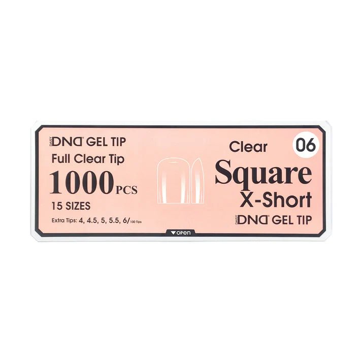 DND Clear Square X-Short Gel Tip