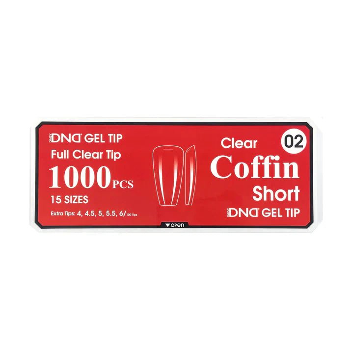 DND Clear Coffin Short Gel Tip