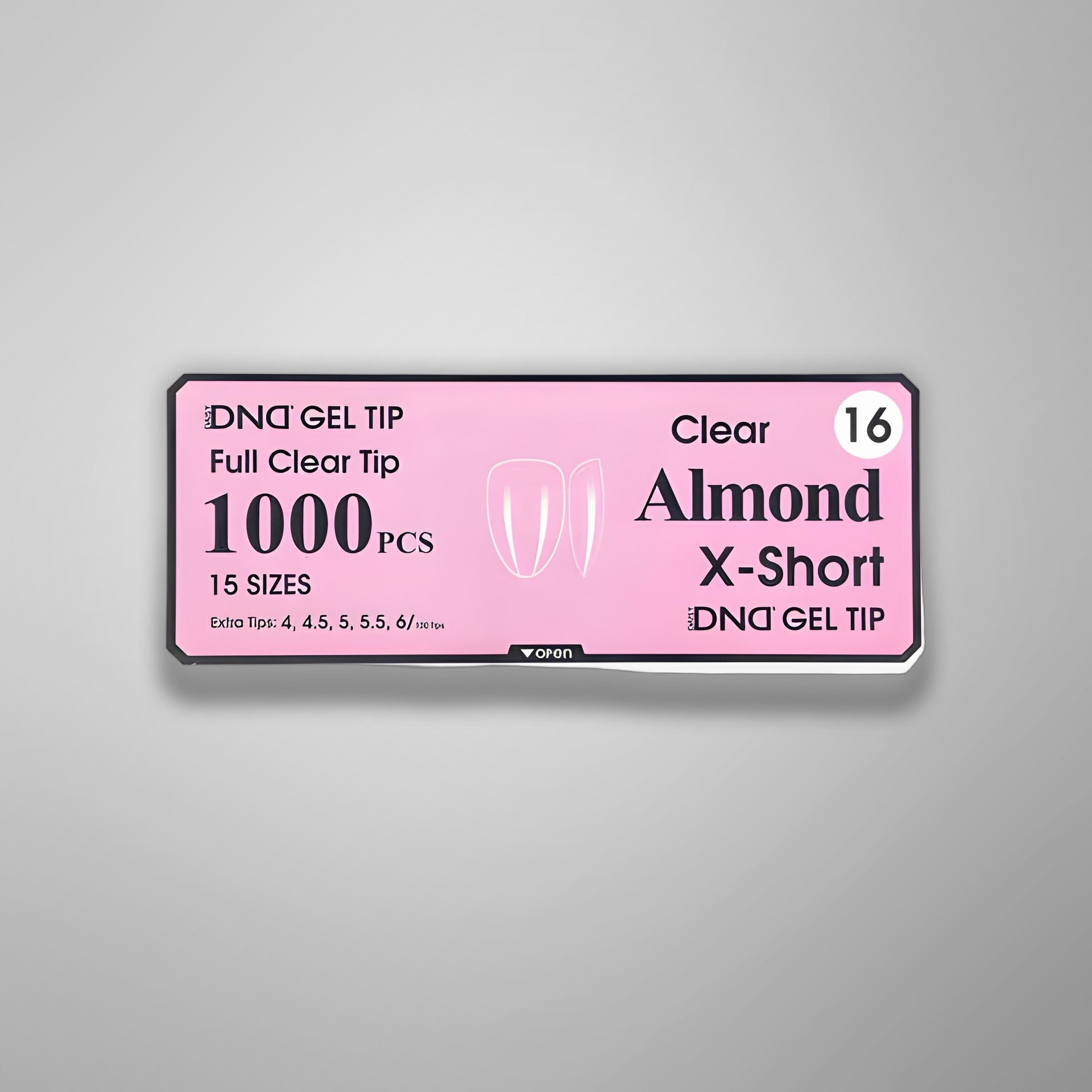 DND Clear Almond X-Short Gel Tip