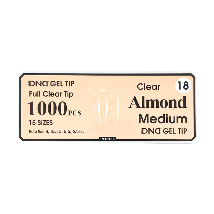 DND Clear Almond Medium Gel Tip
