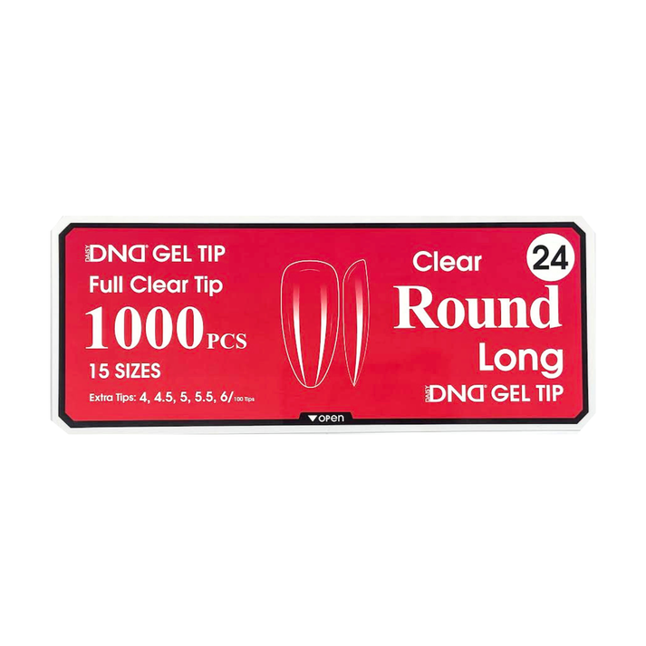DND Clear Round Long Gel Tip