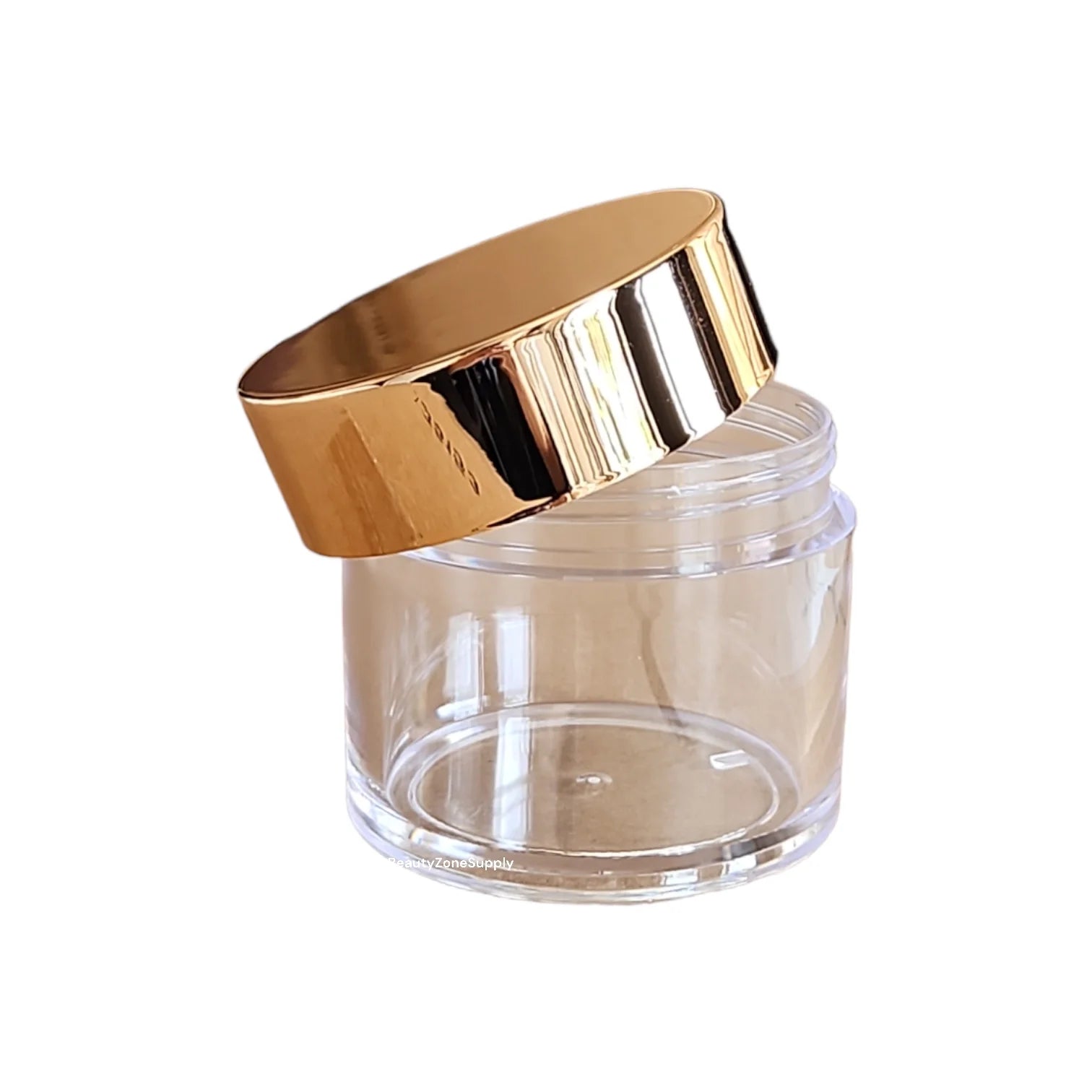 Plastic Empty Jaz With GOLD Lid 4oz