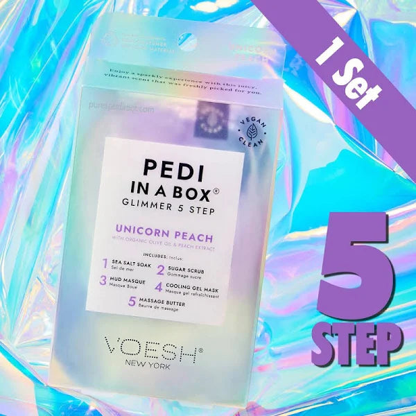 Voesh Deluxe Pedicure 4 Step Glimmer - Unicorn - Kit