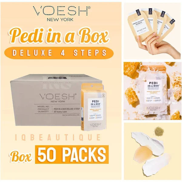 Voesh Deluxe Pedicure 4 Step O2 Bubbly Spa - Caffe Macchiato - Case of 50