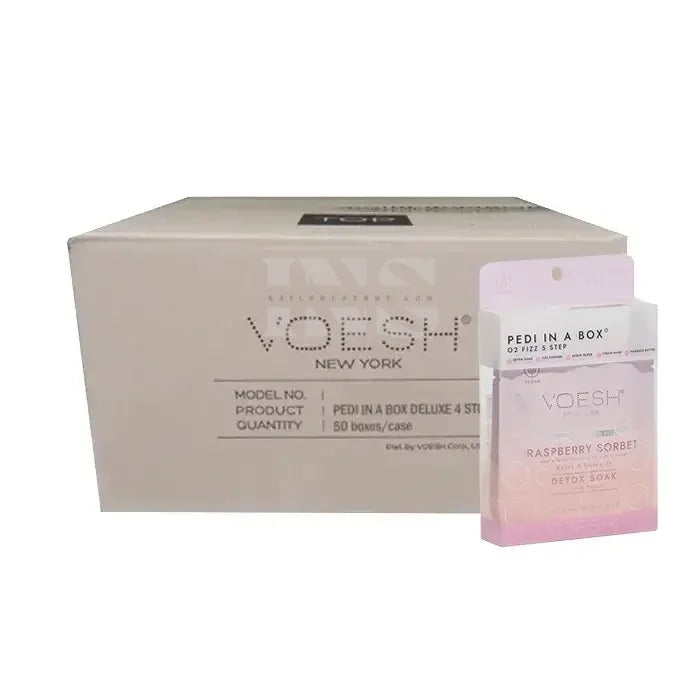 Voesh Deluxe Pedicure 4 Step O2 Bubbly Spa - Raspberry - Case of 50