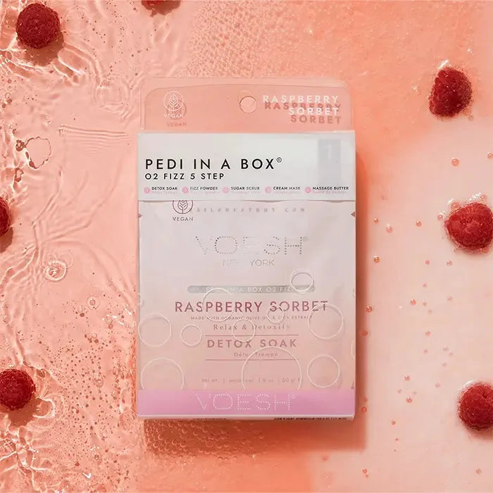Voesh Deluxe Pedicure 4 Step O2 Bubbly Spa - Raspberry - Case of 50