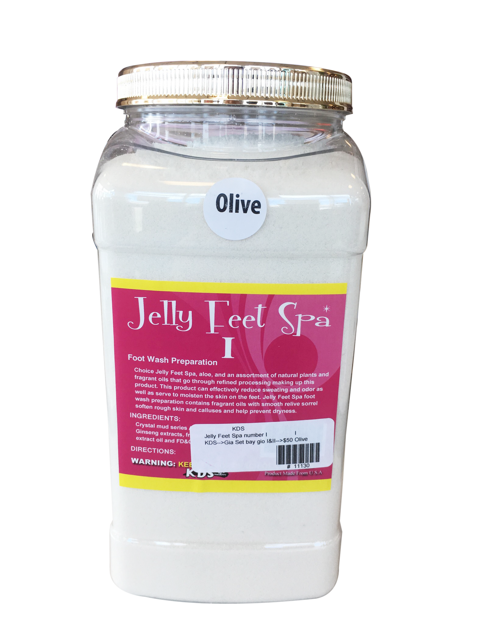 KDS Jelly Feet Spa Number I - Olive - Case of 4