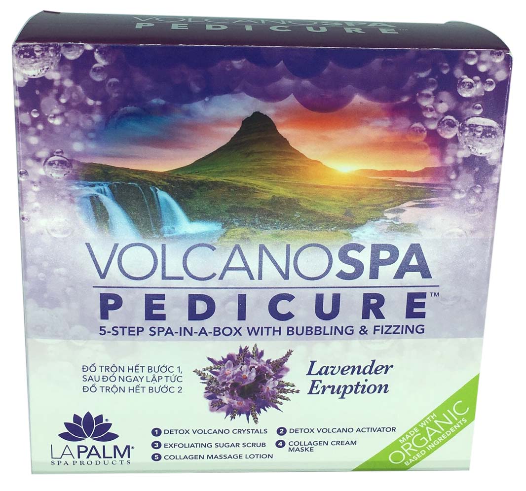 La Palm Volcano Deluxe Pedicure 5 Step - Lavender Eruption - Kit