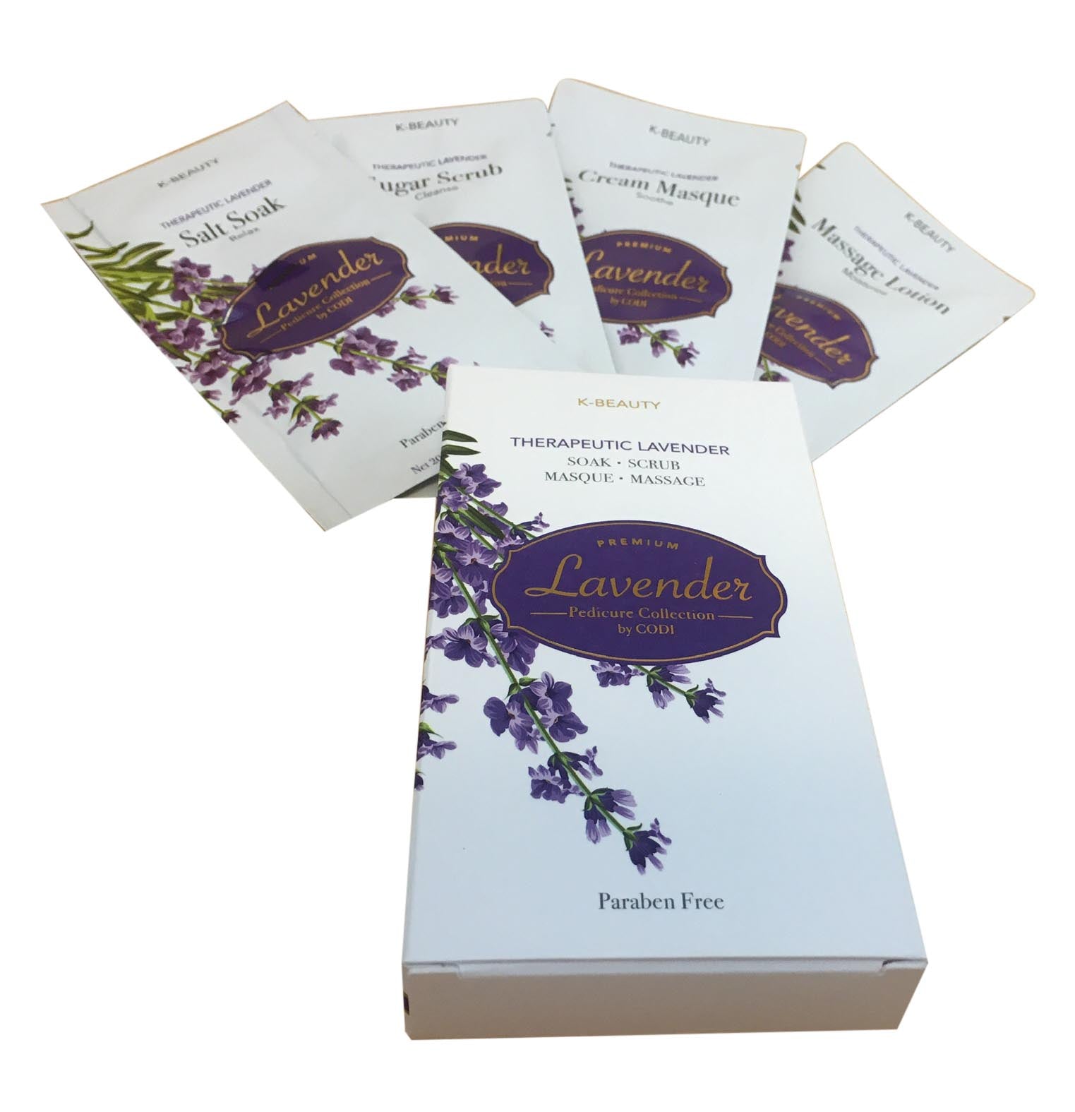 Codi K-Beauty Premium Pedicure Collection Deluxe 4 Steps - Lavender - Kit