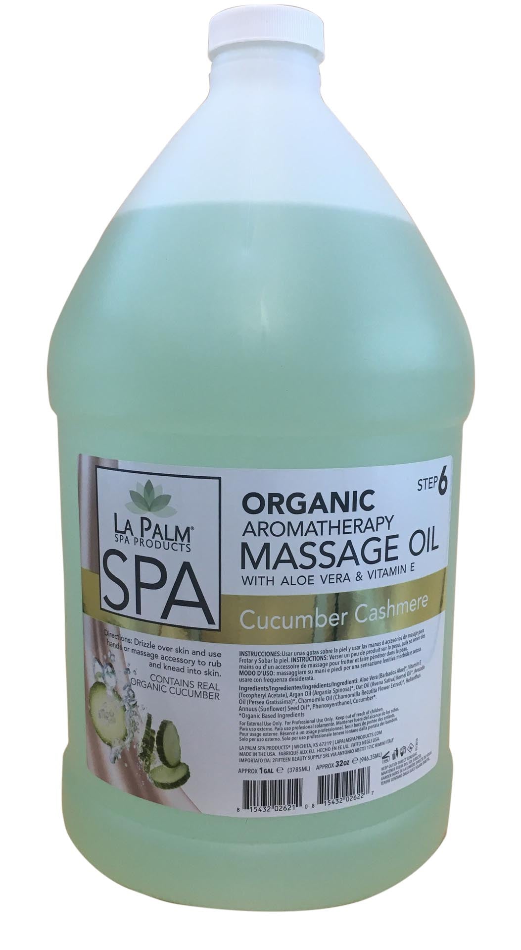 La Palm - Massage Oil - Cucumber - Case of 4