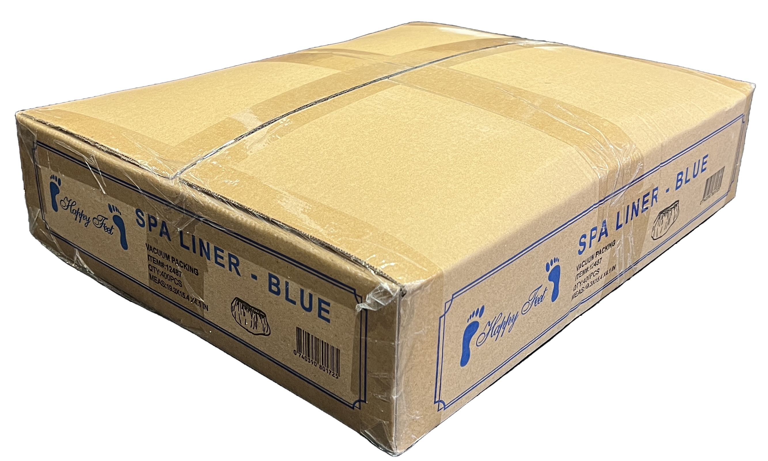 HappyFeet Disposable Pedicure Spa Liner - Blue_ LMT 100Cases