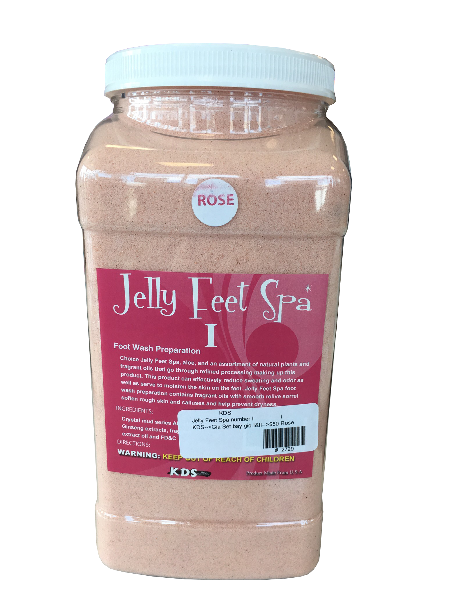 KDS Jelly Feet Spa Number I - Rose - Gallon