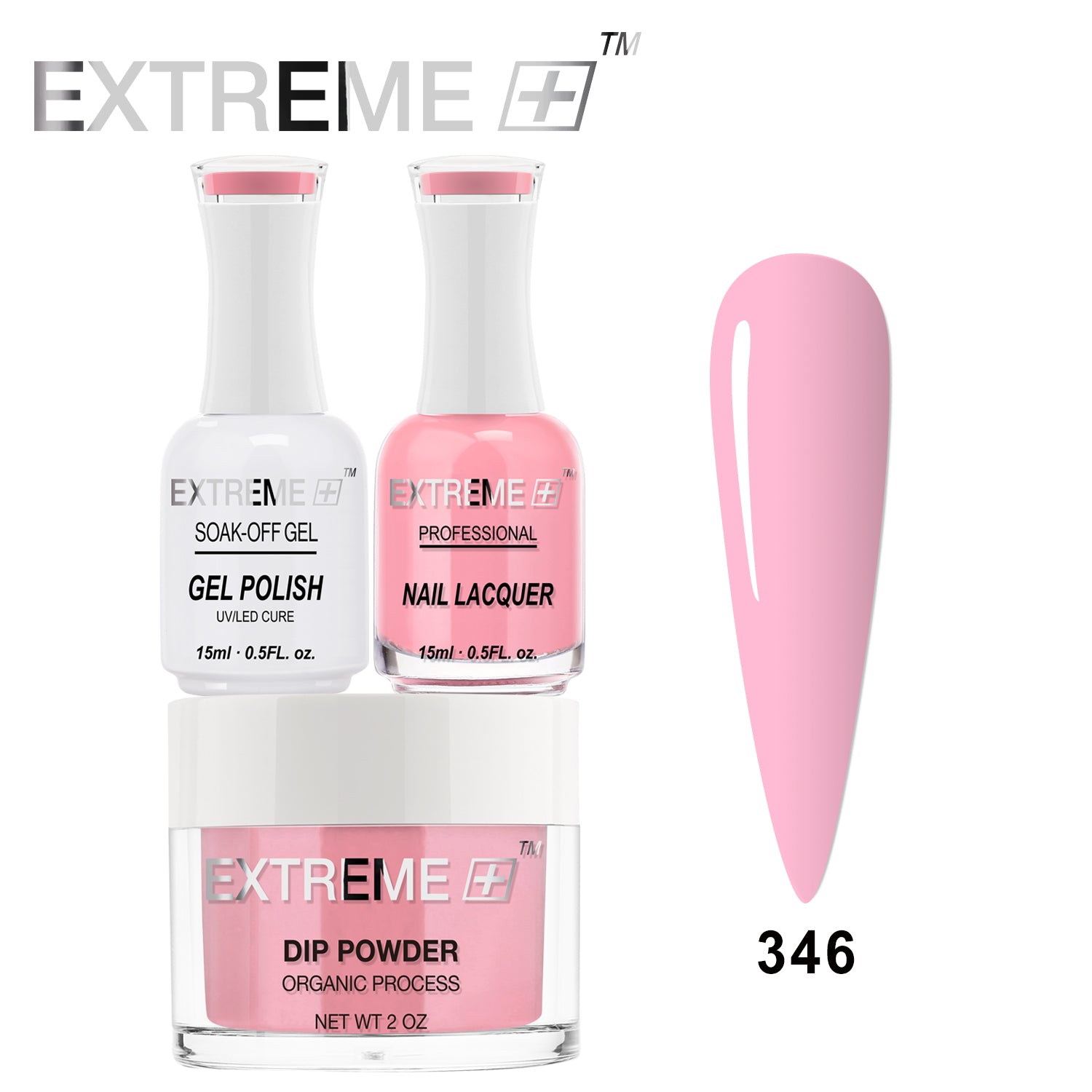 EXTREME+ 3 in 1 Combo Set - Gel, Lacquer, & Dip - #346