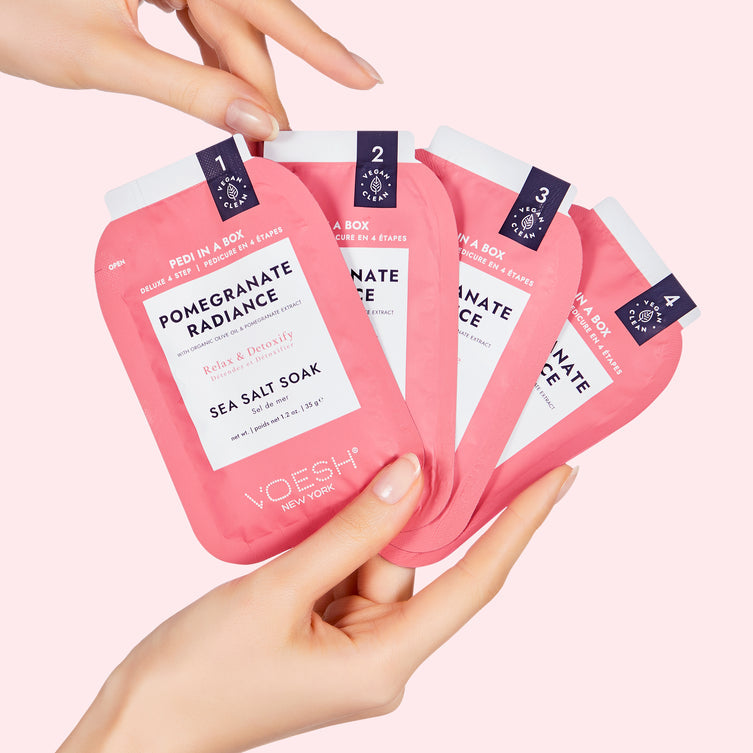 VOESH Deluxe Pedicure 4 Step - Pomegranate Radiance - Case of 50