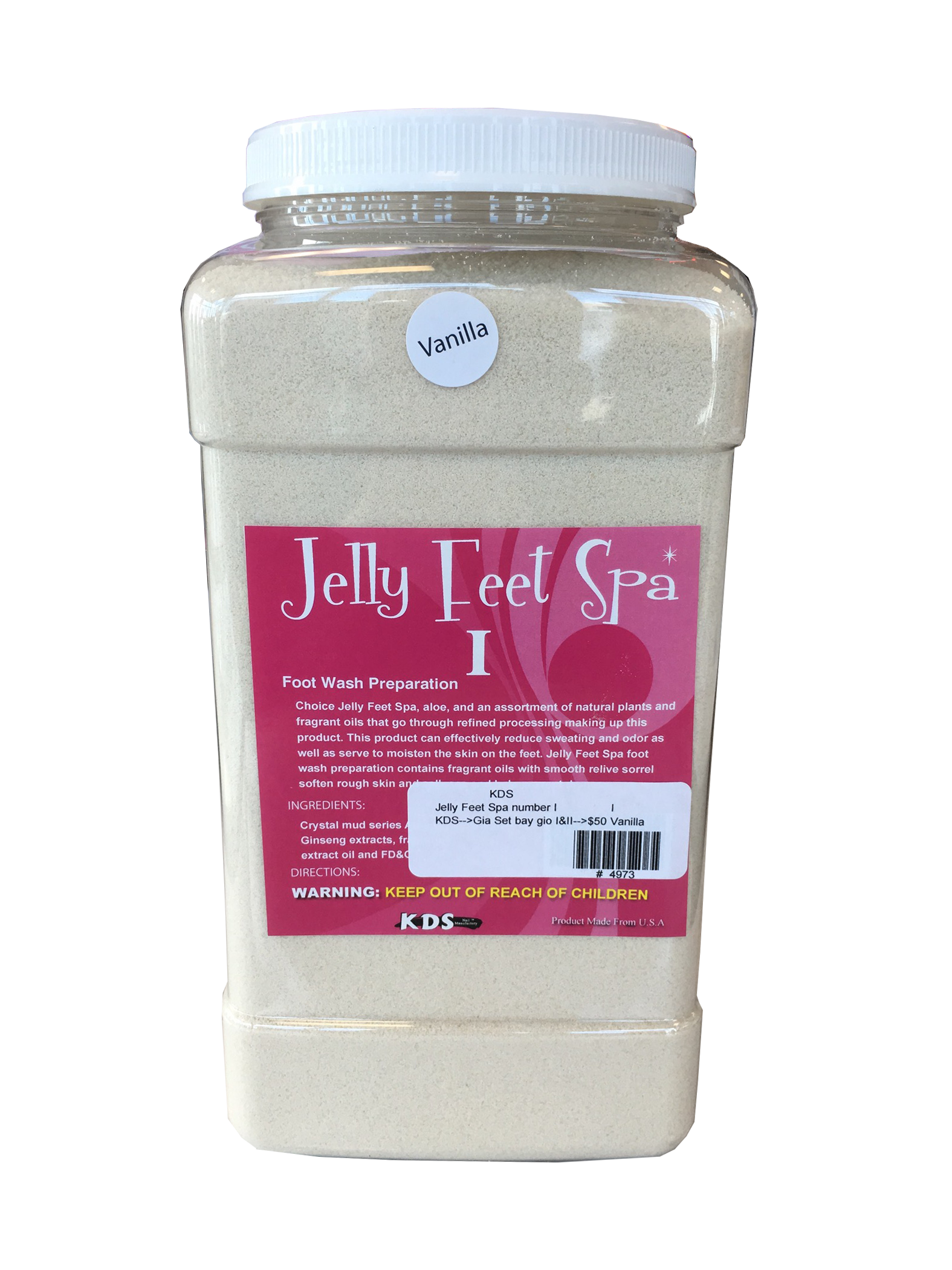 KDS Jelly Feet Spa Number I - Vanilla - Case of 4