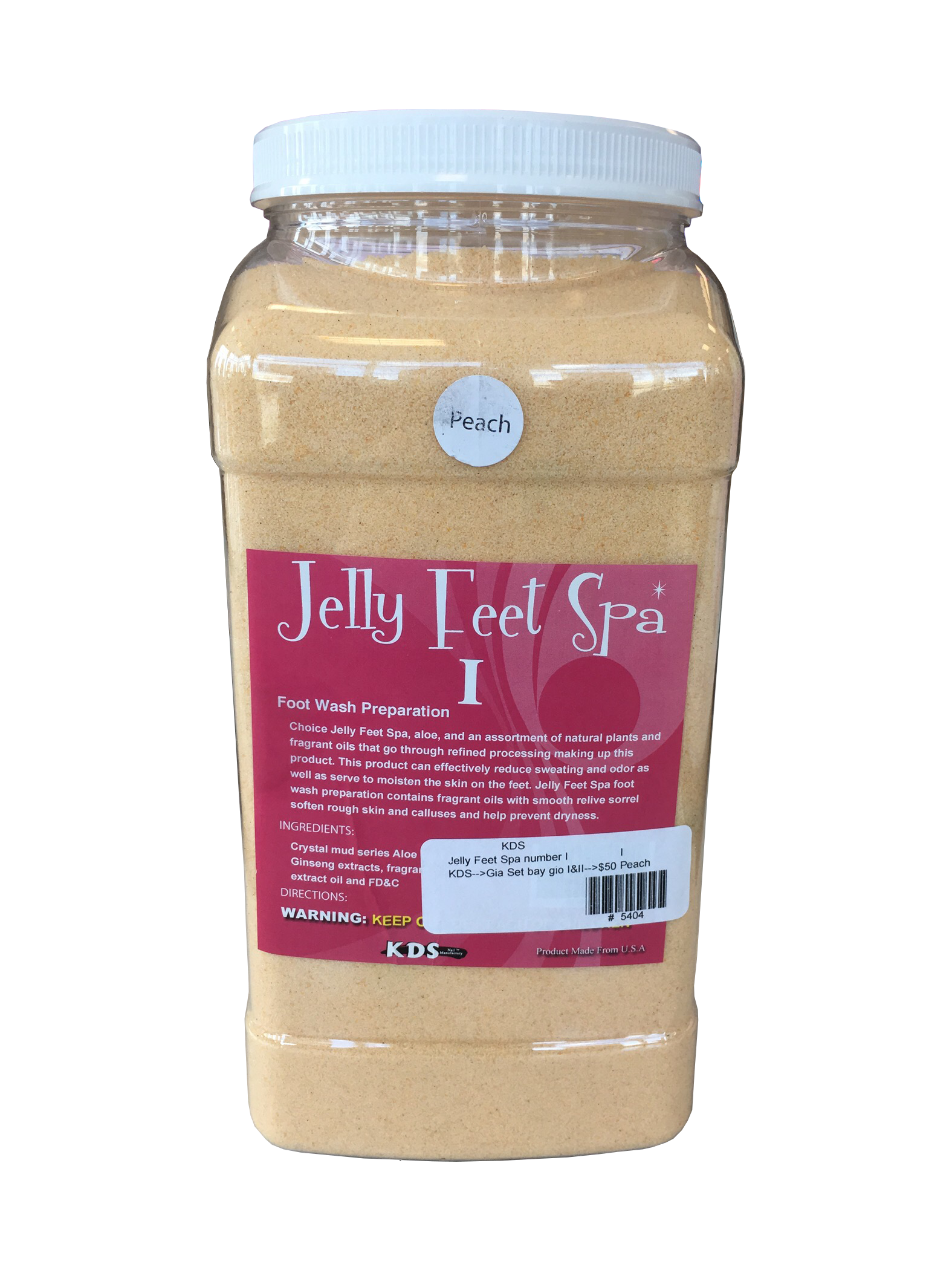 KDS Jelly Feet Spa Number I - Peach - Case of 4