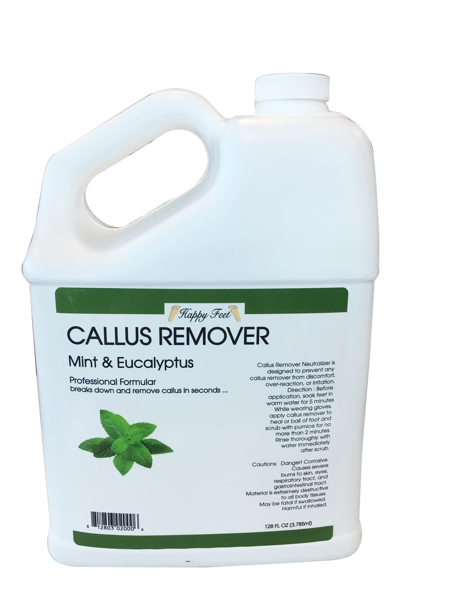 HappyFeet Callus Remover Gel Liquid - Mint & Eucalyptus - Gallon