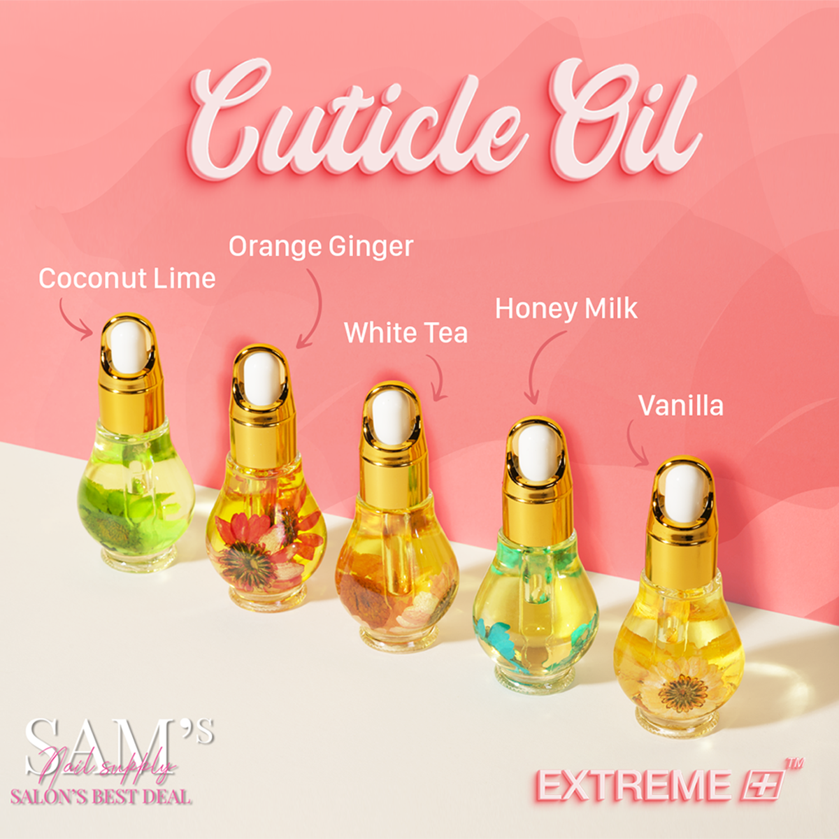 EXTREME+ Travel Oil Kit with Dropper, White Tea, Coconut Lime, Orange Ginger, Vanilla, Honey Milk