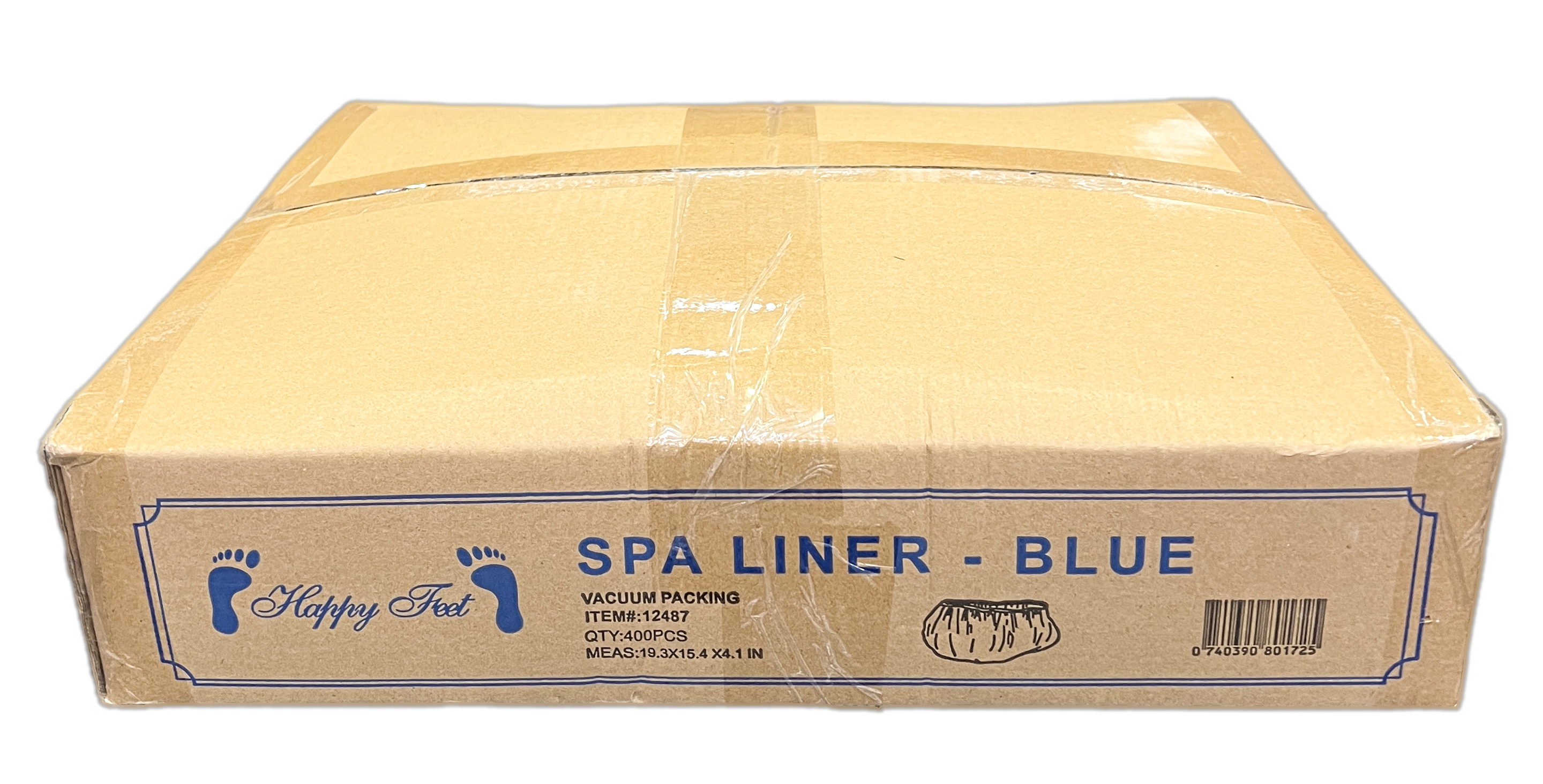 HappyFeet Disposable Pedicure Spa Liner - Blue_ LMT 100Cases