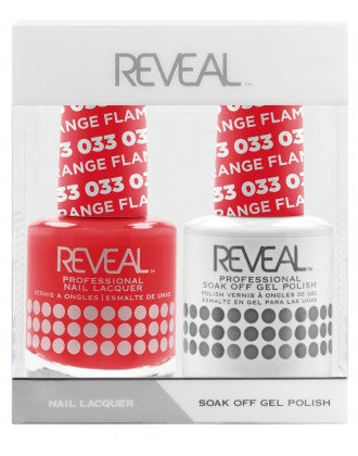 Reveal Duo Gel and Nail Lacquer Set - 033 Orange Flame