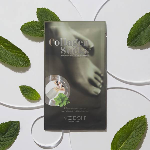 Voesh Deluxe Pedicure Collagen SOCKS - Mint & Botan - Kit