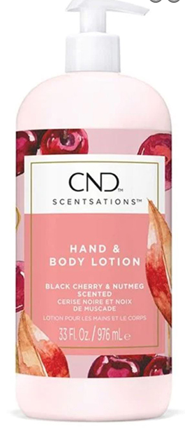 CND Hand & Body Lotion - Black cherry & Nutmeg - 33 oz