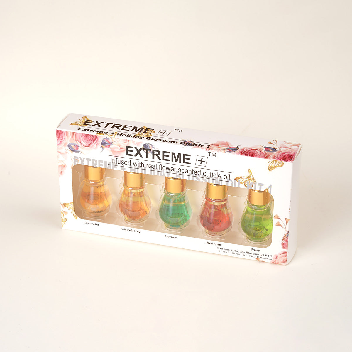 EXTREME+ Holiday Oil Kit with Dropper, Lavender, Strawberry, Lemon, Jasmine, Pear