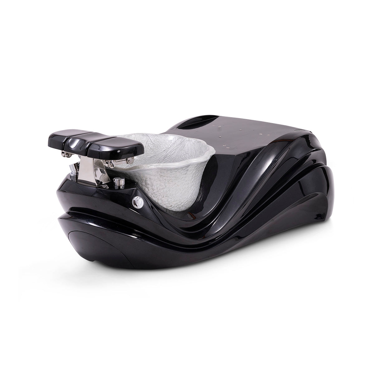 Lotus Spa Black Base & Silver Resin Bowl
