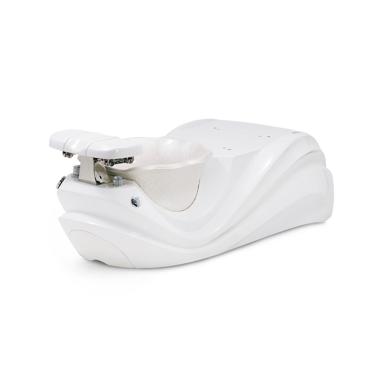 Lotus Spa White Base & White Pearl Resin Bowl