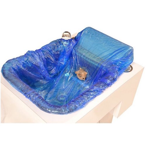 HappyFeet Disposable Pedicure Spa Liner - Blue_ LMT 100Cases