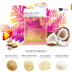 VOESH Deluxe Pedicure 4 Step - Coco Colada Oasis - Case of 50